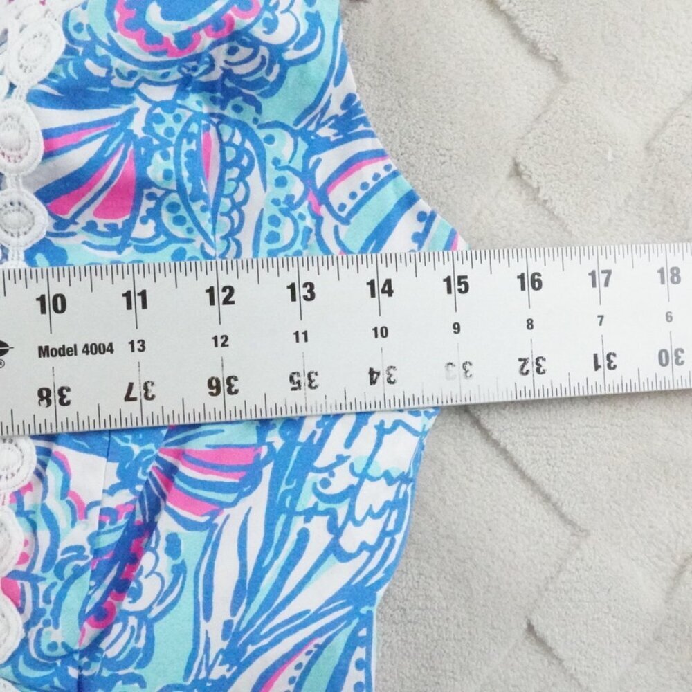 Lilly Pulitzer For Target My Fans Sleeveless Split Neck Shift Mini Dress Size 2 - Picture 7 of 13